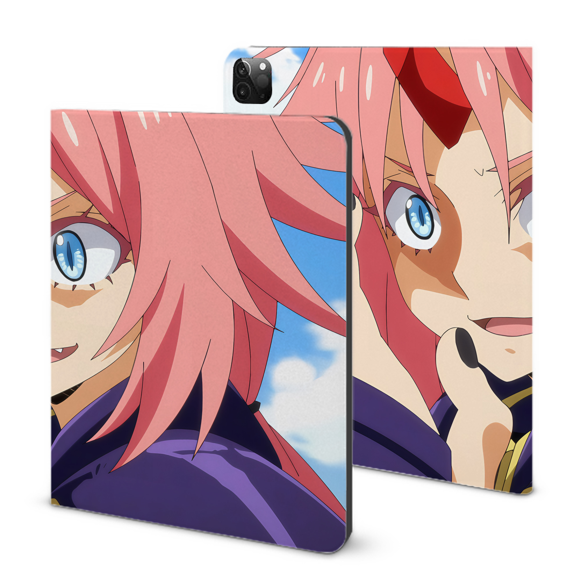 （画像用） 転スラ Regarding Reincarnated to Slime IPadケース ペンホルダー付き ブックスタイルデザイン